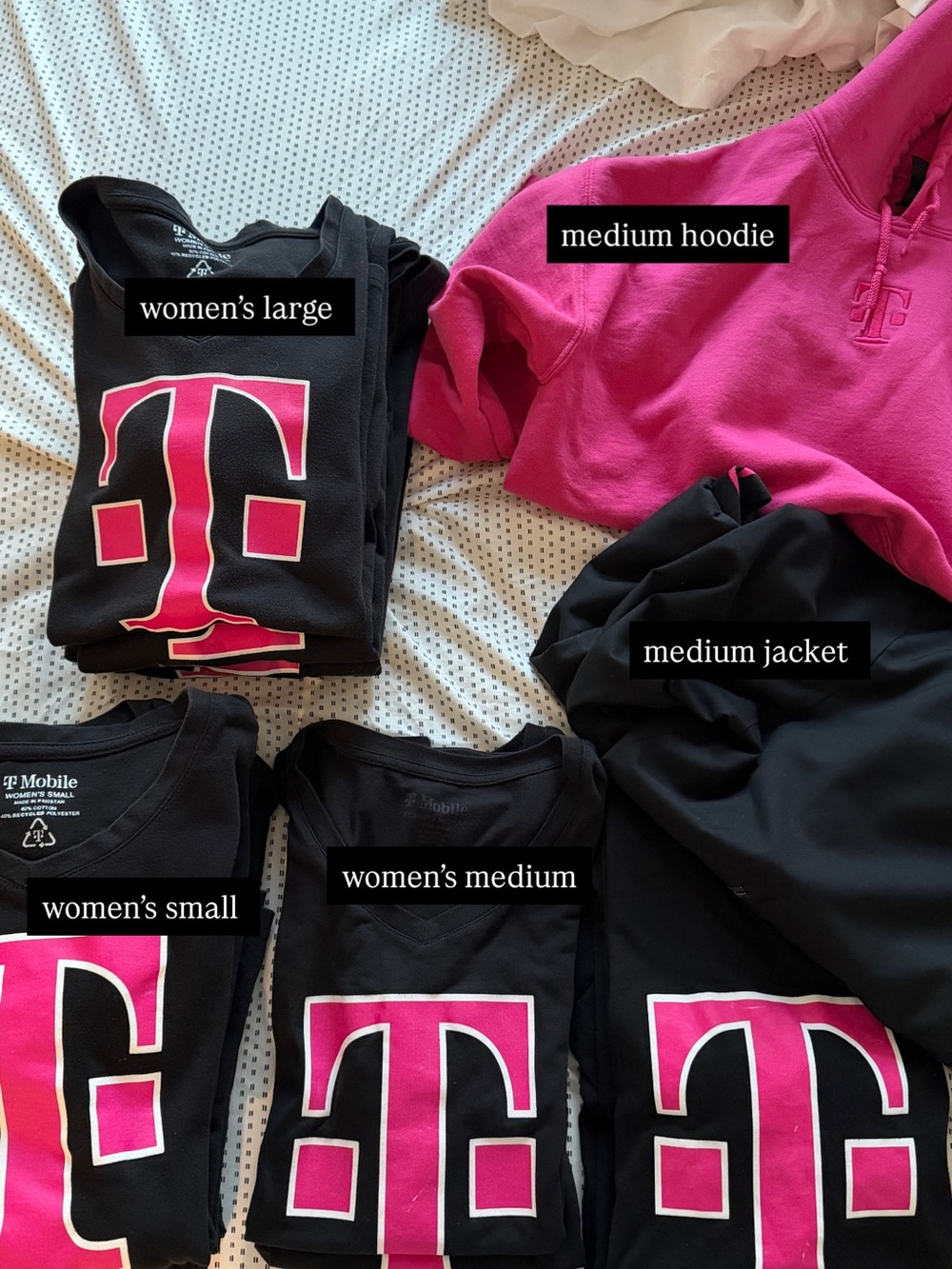 T-Mobile Black & Pink Logo T-Shirts and Hoodie Bundle